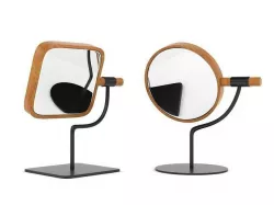 Wooden Makeup Mirror 3D model