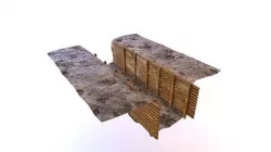 ww1 trench Low-poly 3D model