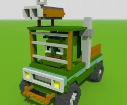 Zombie Truck and Zombie Character for Apocalyptic Game Low-poly 3D model