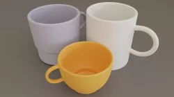 3 Simple Cups 3D model