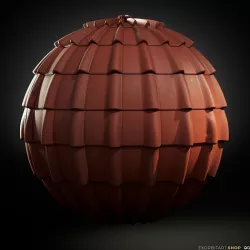 3D PBR Texture of European Roof Tiles  2x2m  4k 8k Texture