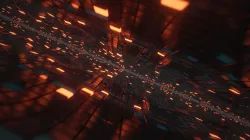 Abstract Scifi Cube Wave 3D model
