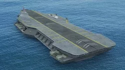 Aircraft Carrier with battleship models 3D model