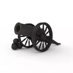 An old cannon 3D model