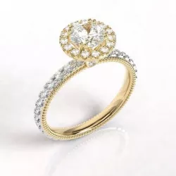 Anillo Solitario Elegante    Elegant Solitaire Ring 3D model