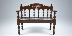 ANTIQUE BENCH 2 SEATERS 3D model