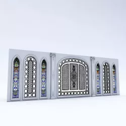 Arabic Wall Panel Low-poly 3D model