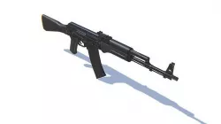Assault Rifle AK-74M Low-poly 3D model