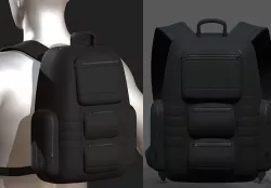Backpack military combat soldier armor scifi Generic camp human Low-poly 3D model