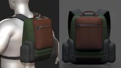 Backpack military combat soldier armor scifi Generic camp Low-poly 3D model