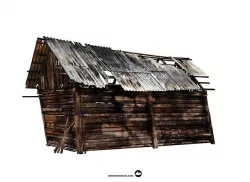 Barn old Low-poly 3D model