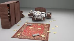 BEDROOM - MESSY BEDROOM 3D model