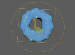 Big Donut rig Low-poly 3D model