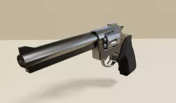 Black Revolver 44 - Magnum - Gun - Weapon - Arma Low-poly 3D model