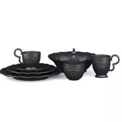 Black Tableware Set 3D model