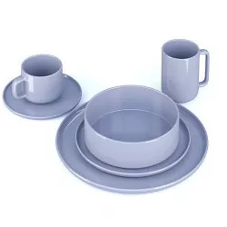 Blue Tableware Set 3D model