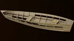 Boat crushed Low-poly 3D model