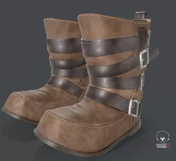 Boots Medieval Low-poly 3D model