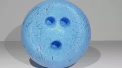 Bowling ball blue painted 3D model