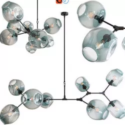 Branching Bubble Pendant lights Black Body Nordic 3D model