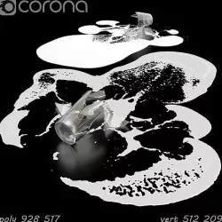 Broken glass of milk 3D model