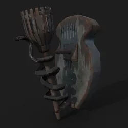 candle Torch Low-poly 3D model