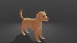 Cartoon Dog rigged 3D model