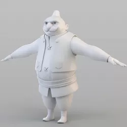 Cartoon Ottoman Inkeeper 3D model