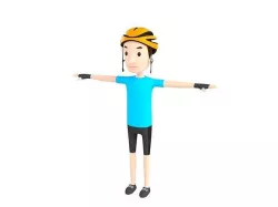 CartoonMan032 Cyclist 3D model