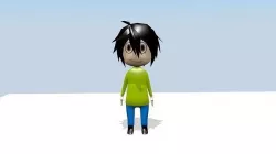 chibi character 3D model