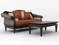 Classic Sofa Set 3D model