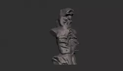 creature alien bust  3D model