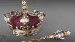 Crown and sceptre 3D model