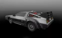 delorean Low-poly 3D model