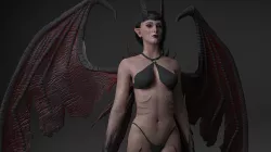 Demon Succubus Low-poly 3D model