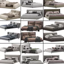 Ditre Italia bed set 3D model
