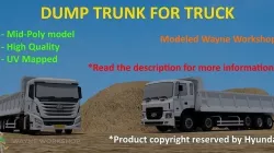 Dump Trunk for Trucks Low-poly 3D model