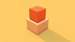 Falling Cubes With Animation Low-poly 3D model