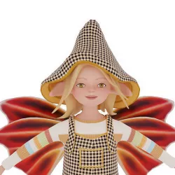 Fantasy elf Low-poly 3D model