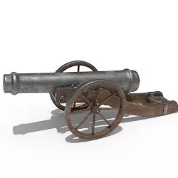 Field cannon 3D model