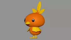 Fire Pokemon Torchic Low-poly 3D model