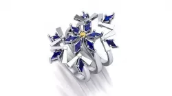 Flower stackable ring  3D model