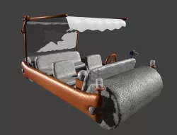 Fred Flintstones Cartoon Car Low-poly 3D model