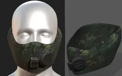 Gas mask respirator scifi futuristic 3D model