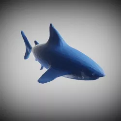 Geometric Shark Low-poly 3D model