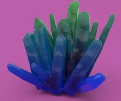Glowing Crystal 4 color Low-poly 3D model
