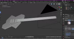 Guitar Bass and Amps Low-poly 3D model