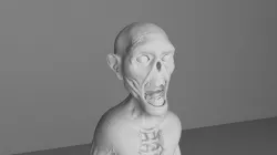 human-zombie character concept art 3D model