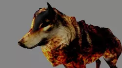 hunterWolf  Low-poly 3D model