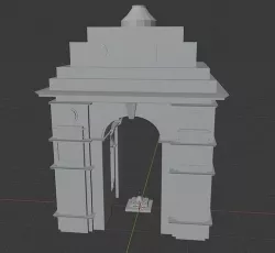 India Gate - Low Poly Game Ready Model  Low-poly 3D model